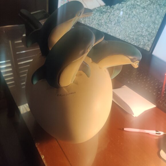 Sergio Bustamante Dolphin egg Sculpture - Picture 4 of 6